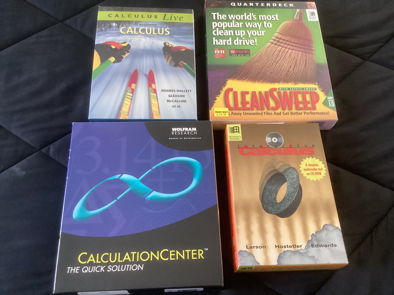 Lot of 4 CD-Rom Math Educational Software, Calculus,CleanSweep,Wolfram