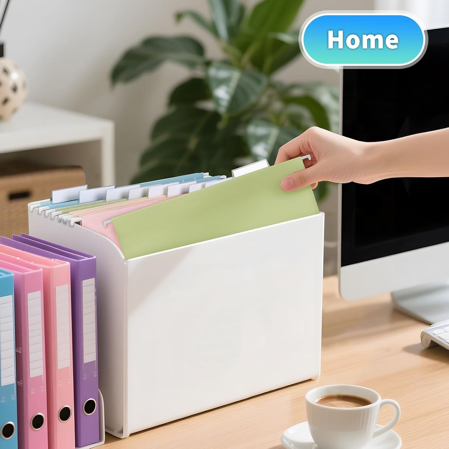 25-Pack Pastel Hanging File Folders with Labels for Effortless Organization