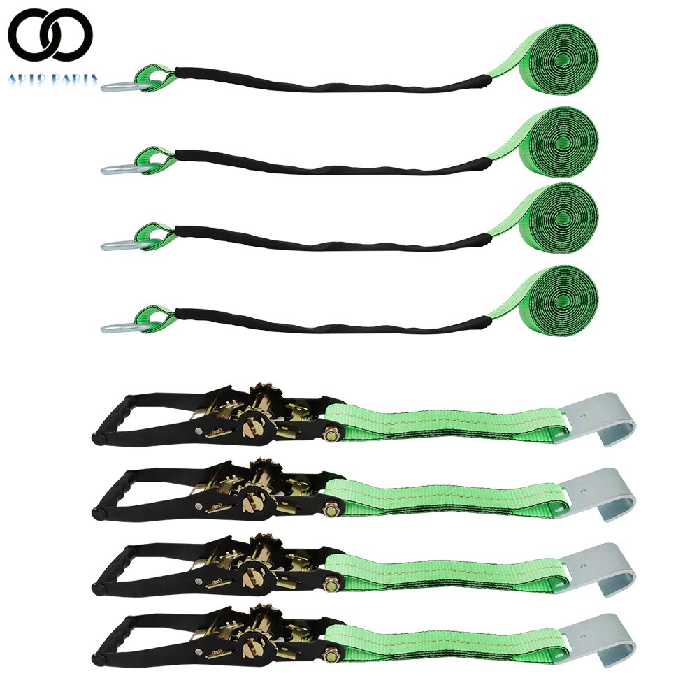 3,300 Pound Safe Working Load - Lasso Style - 2" x 96" Tie Down with Flat Hooks
