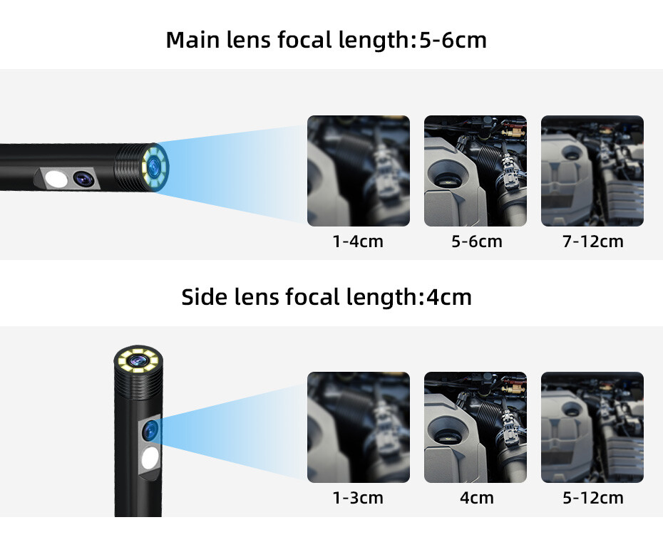 KERUI Endoscope Camera with Lights Dual Lens Borescope 16.4FT Cable 4.3" Screen