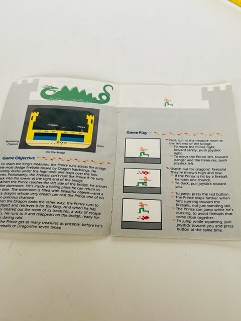 Dragonfire dragon Atari Video Game 2600 Manual Guide vtg 5200 electronics 1982