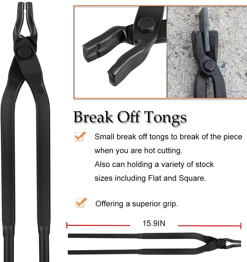 8Pcs Blacksmith Tongs Expert Replacement Tongs/Blacksmith Starter Tool Hook Jig