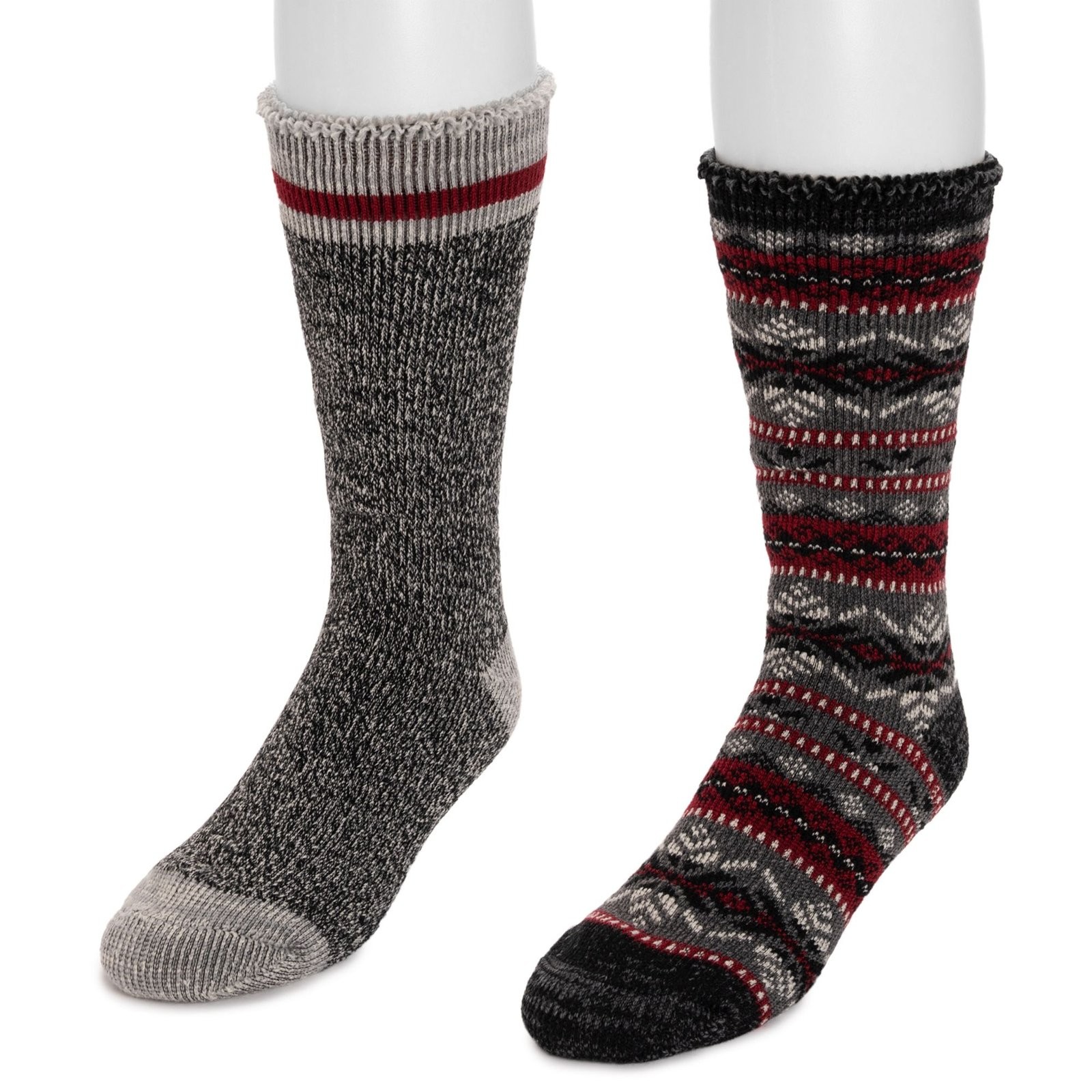 MUK LUKS Men's 2-Pack Heat Retainer Socks