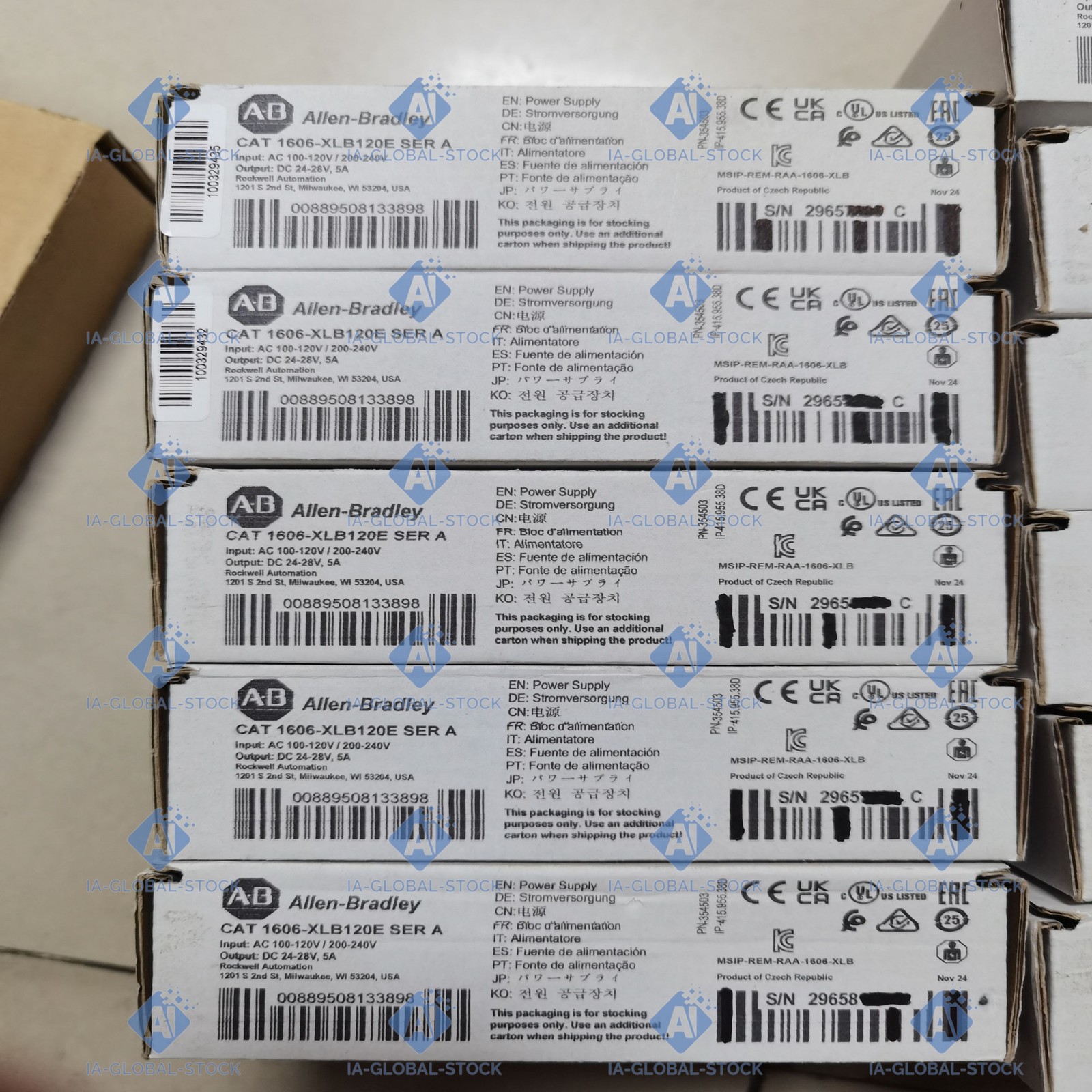 One Unit Brand New 1606-XLB120E Allen-Bradley US Fee Shipping + 1 Year Warranty