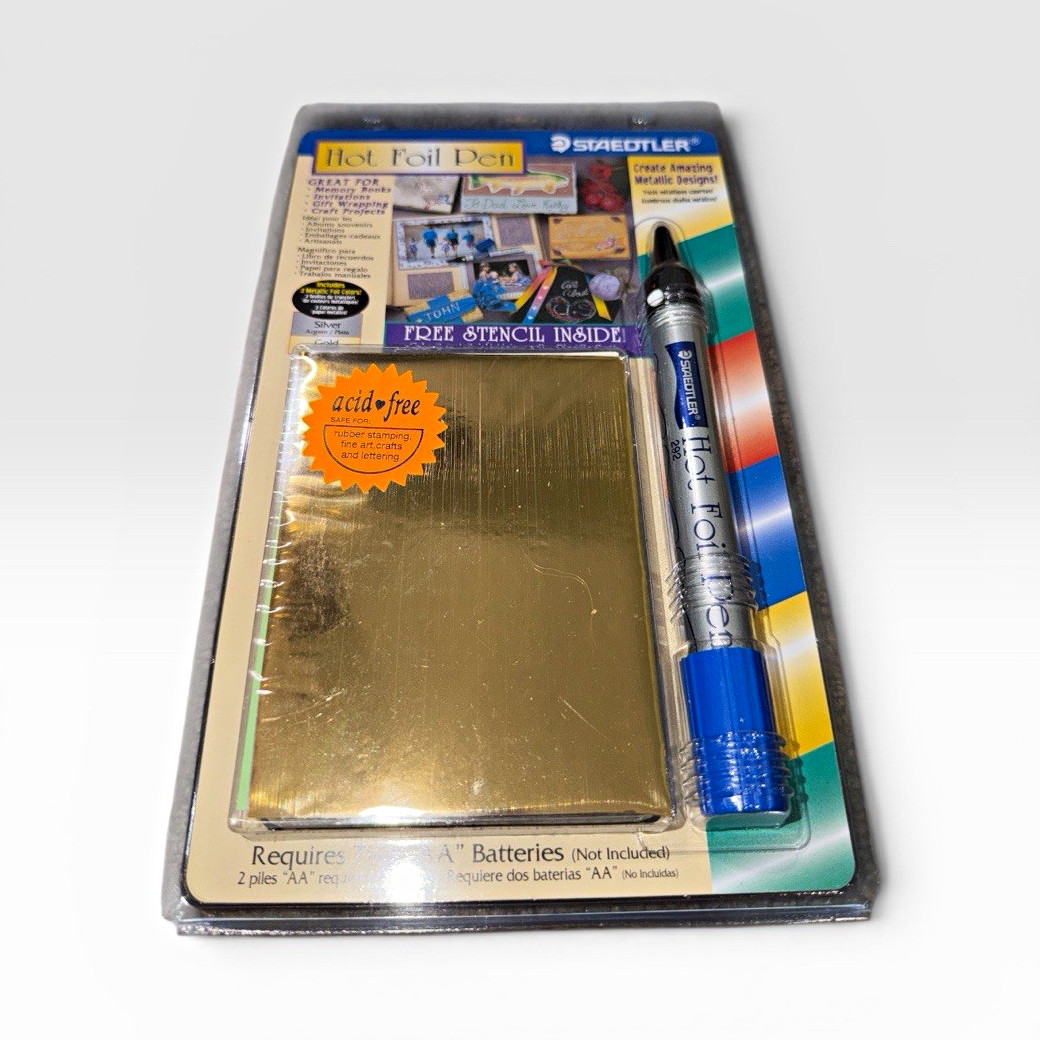 Staedtler 292 CS Hot Foil Pen Kit w/ Foil Sheet, Acid-Free, Stencil Inside