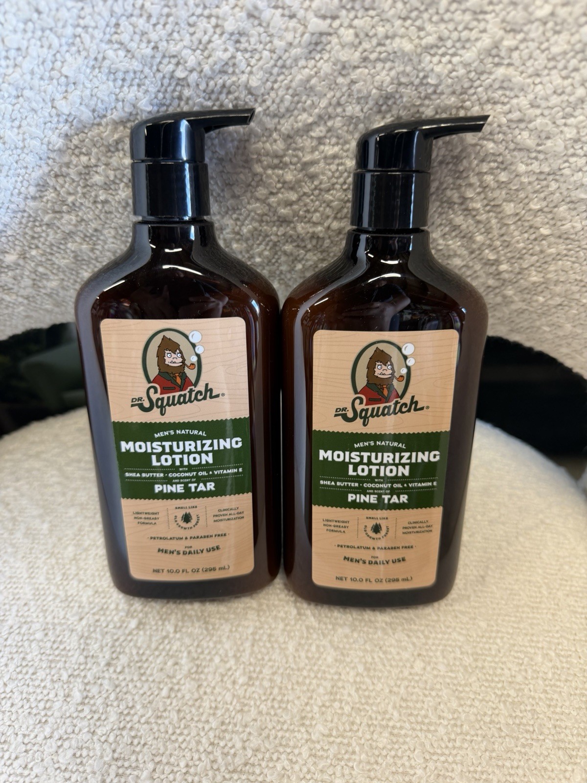 DR. SQUATCH Men's Natural Moisturizing Lotion - Pine Tar - 10 fl oz PACK OF 2