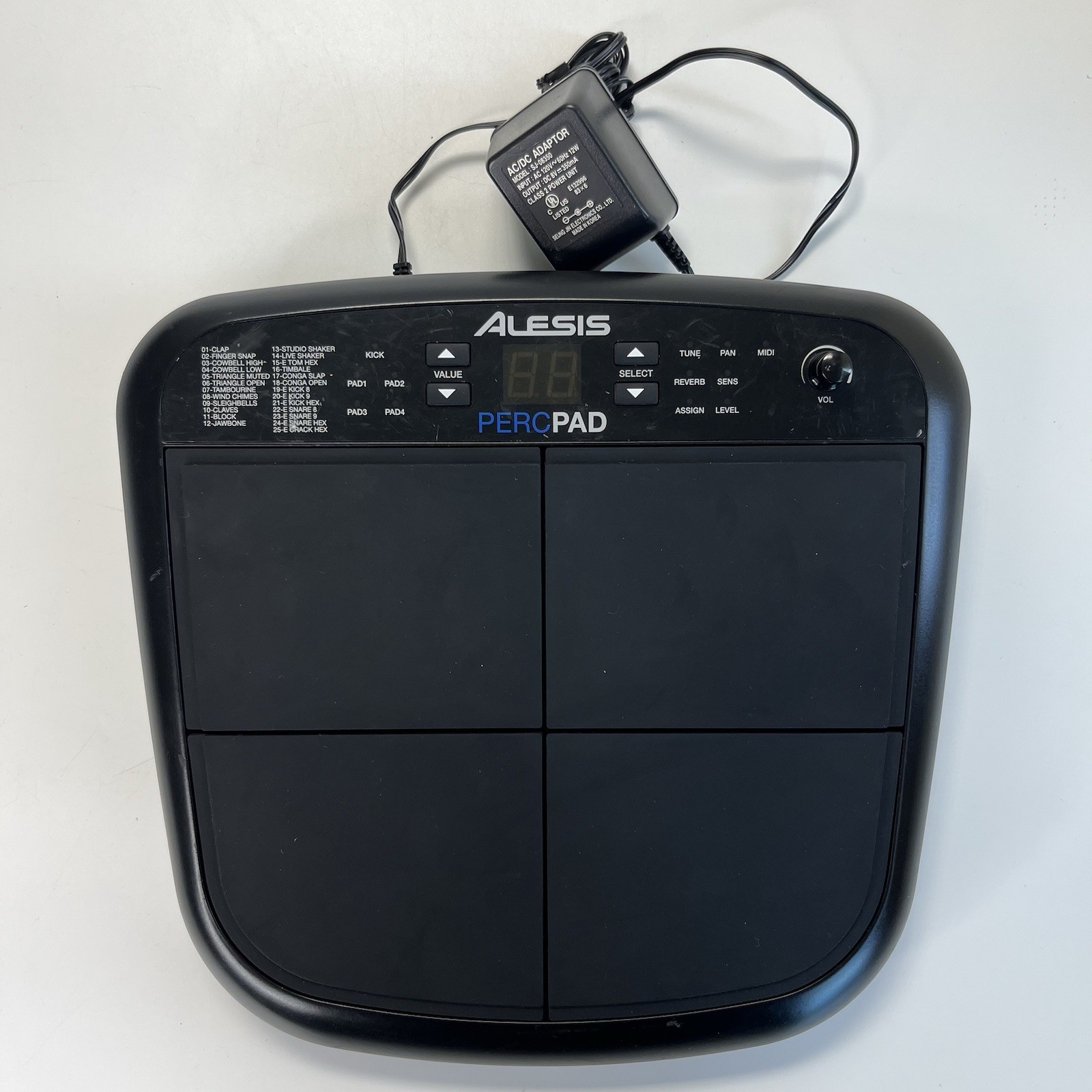 Alesis PERCPAD Percussion Pad TESTED/WORKING - With Adapter
