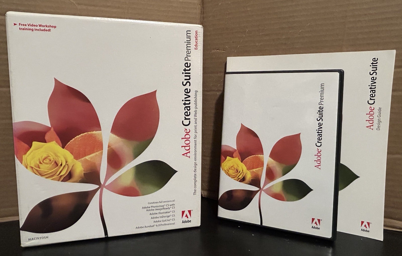 Adobe Creative Suite CS Premium 5-Disc Set Serial Numbers Education Big Box 2003
