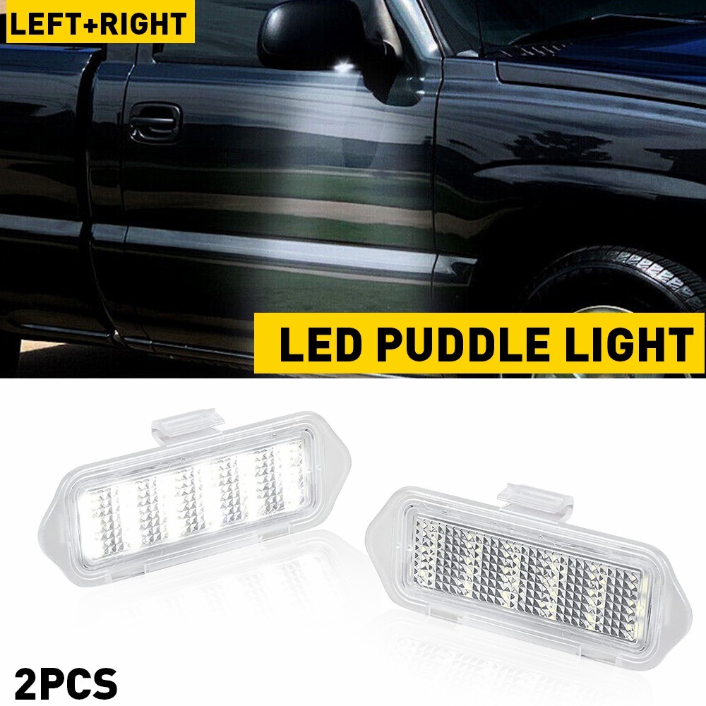 LED Side Mirror Puddle Lights For 03-06 Escalade Silverado Suburban Tahoe Sierra