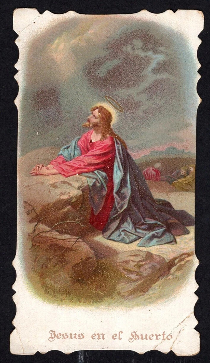 Holy card antique de Jesus estampa santino image pieuse