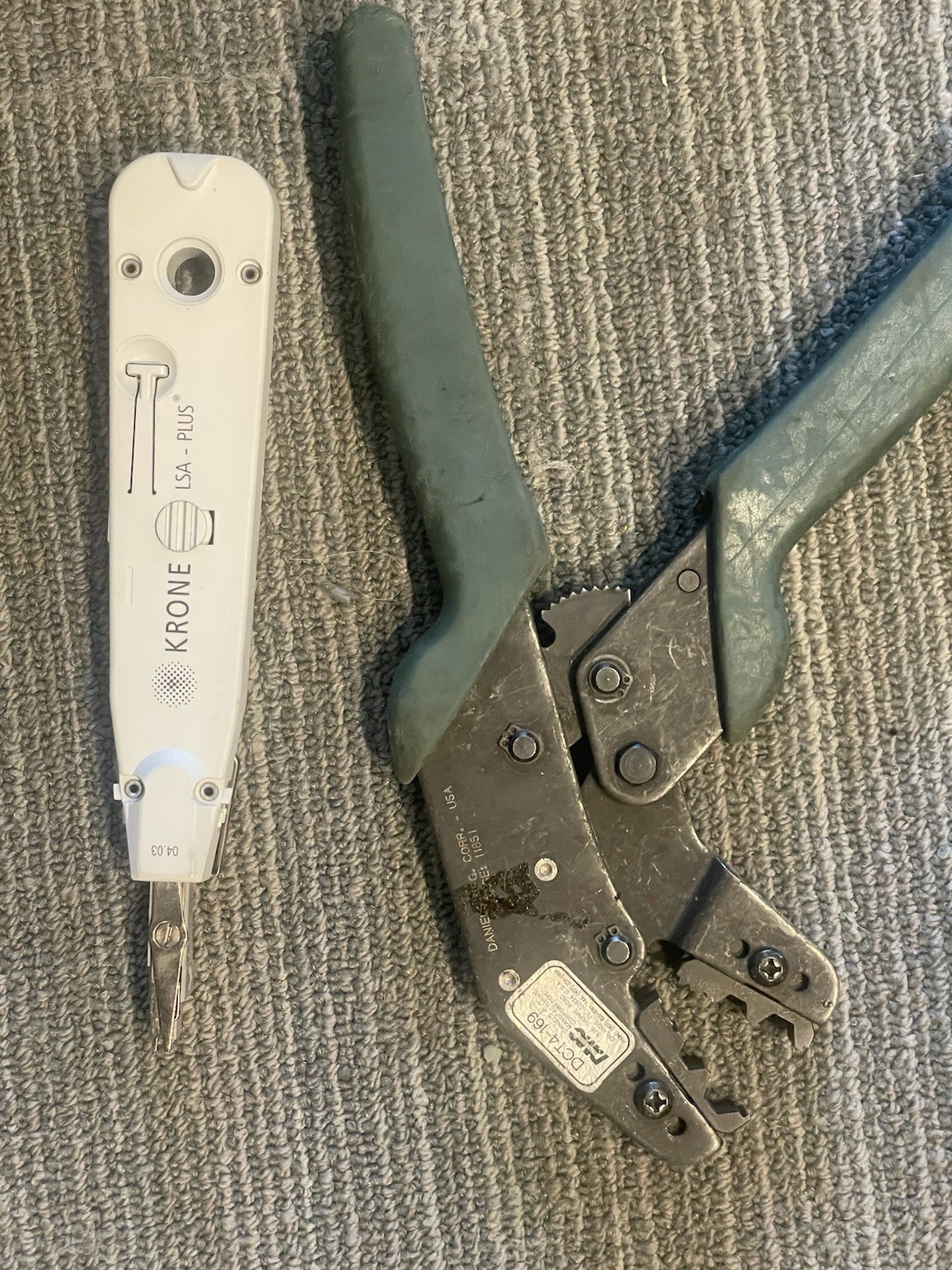 DMC DCT4-169 Crimp Tool  and ADC Krone LSA-Plus Insertion tool