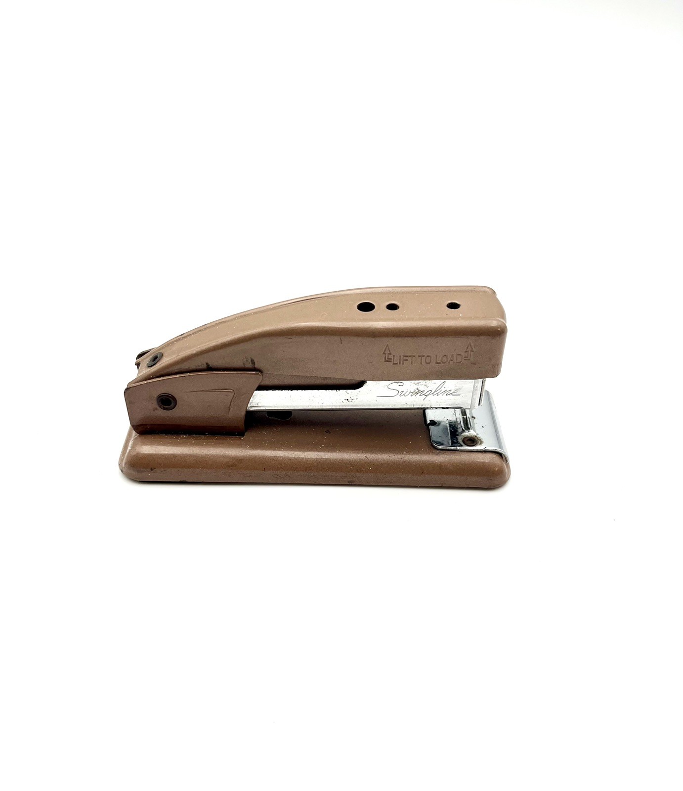 Vintage MCM Swingline 99 Desktop Stapler Brown & Tan | Tested Working