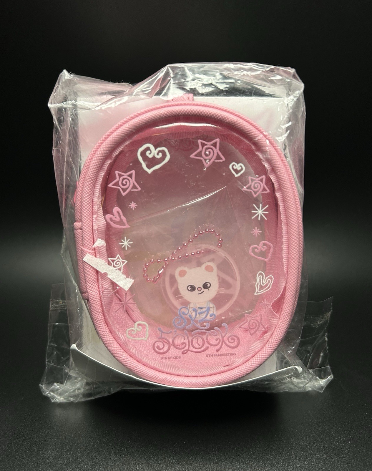 Stray Kids Clear Pouch Jiniret Hyunjin 5th Fanmeeting SKZ 5'CLOCK with Photocard