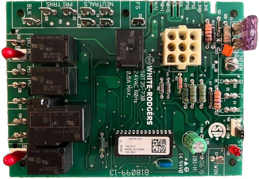 50T35-743 WITH MOUNTING PEGS GUARANTEED Furnace Control Circuit Board B18099-13