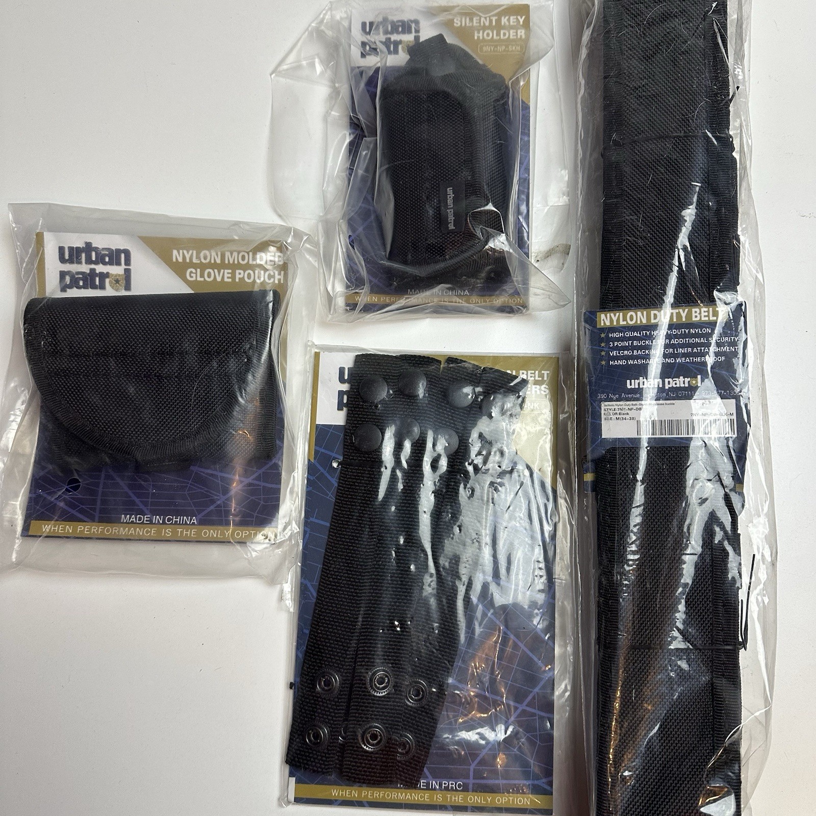 URBAN PATROL Nylon Glove Silent Key Holder Duty Belt & Keepers Tactical Police