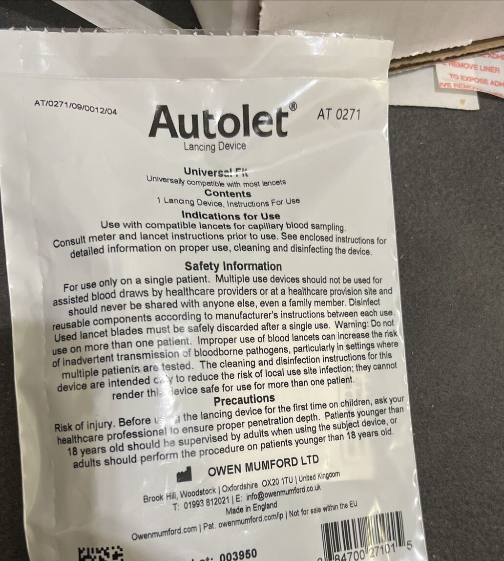 Owen Mumford Autolet Lancing Device '''contour