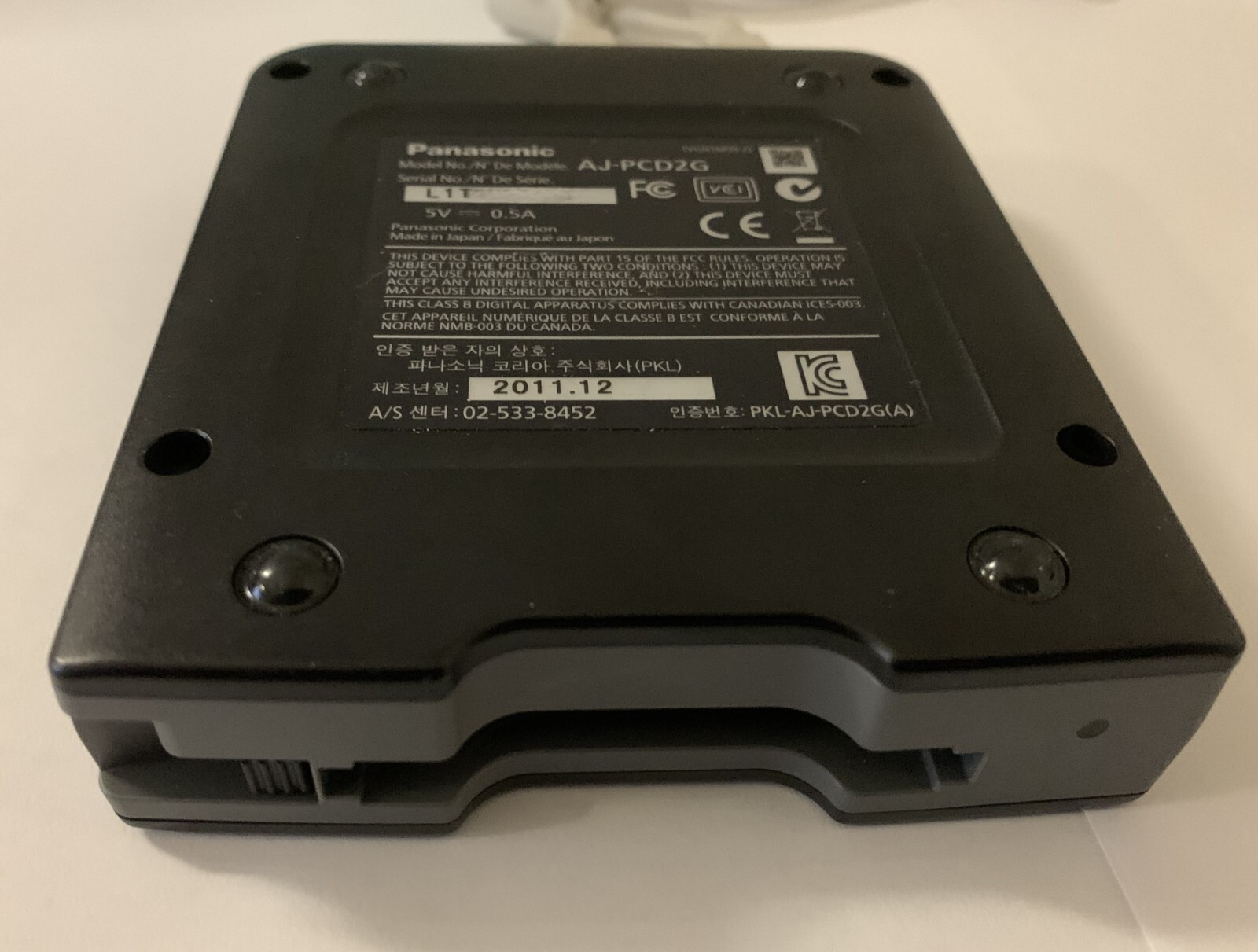 Panasonic AJ-PCD2G P2 Memory Card Reader USB 2.0 AJ-PCD2G