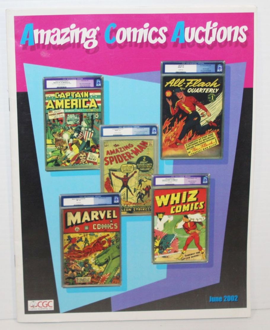 2002 June Heritage Amazing Comics Auctions 1st Catalog Golden Silver Age Photos