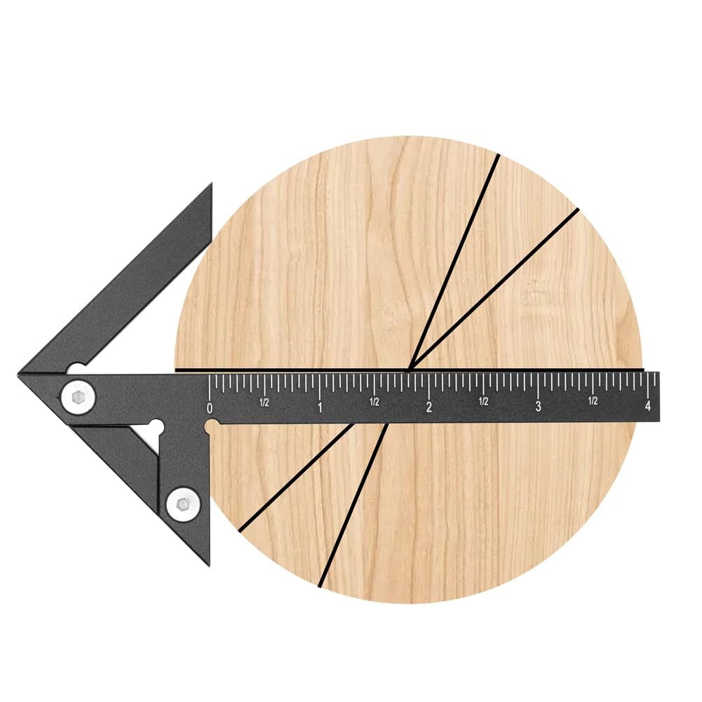 Aluminum Imperial Circle Center Positioning, 45/90 Degree Positioning Ruler, Rig