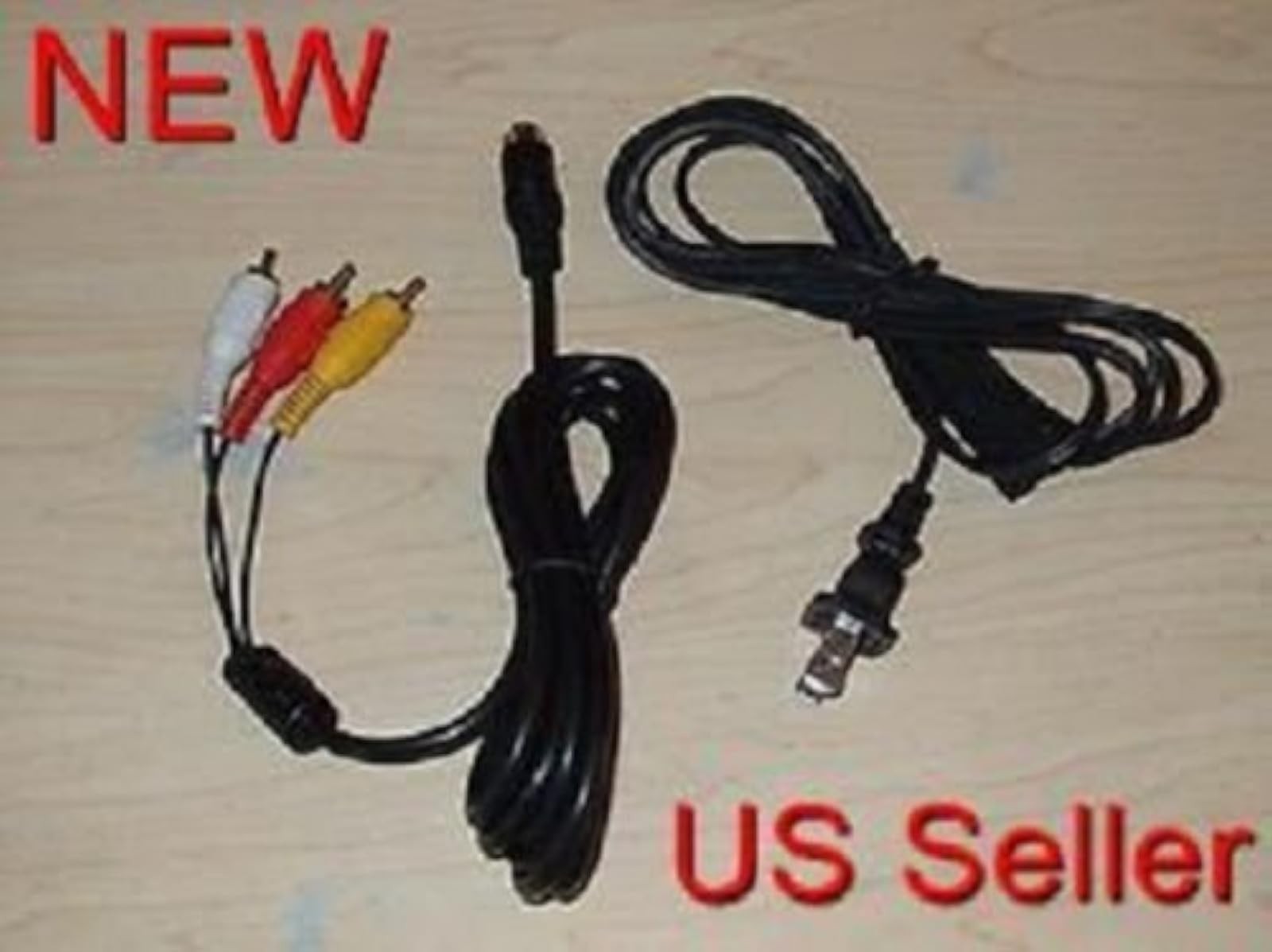 AC Power Cord Stereo AV Audio Video RCA Composite Cable For Sega Saturn 8206