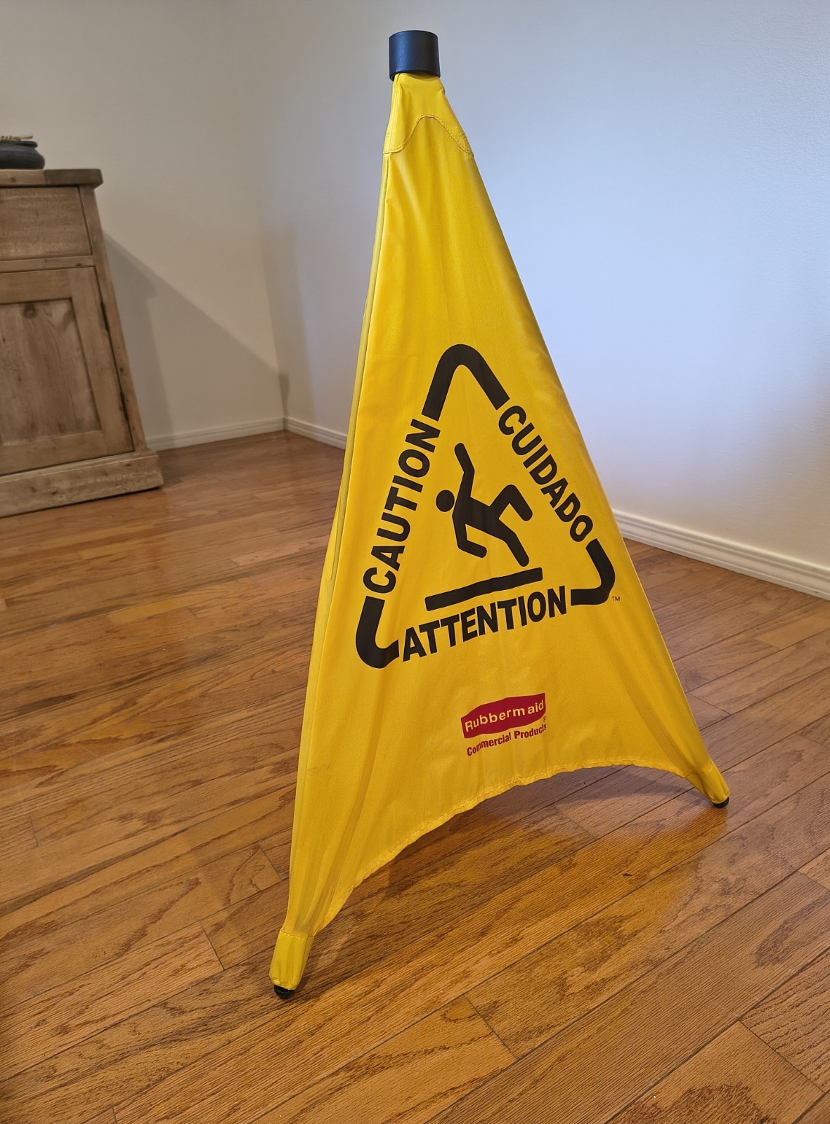 Rubbermaid Commercial Multilingual PopUp Safety Cone 32.5" tall FG9S0100YEL