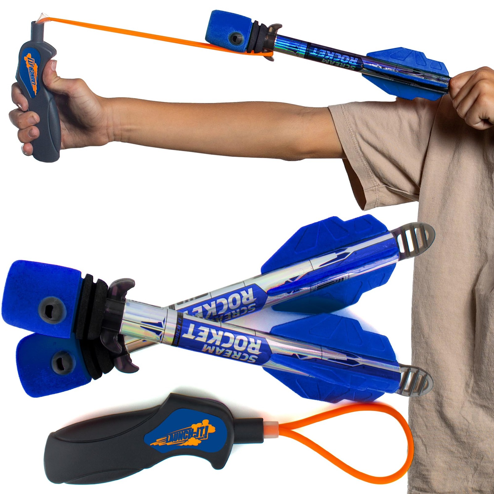 Toy Rocket Launcher for Kids Best Outdoor Toys Slingshot Rocket Launchers & F...