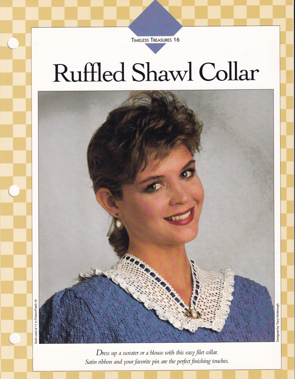 Crochet Pattern RUFFLED SHAWL COLLAR Instructions