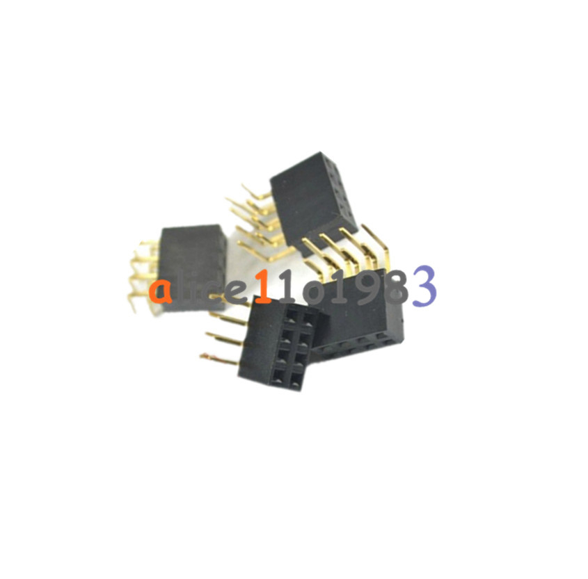 20PCS 2.54mm Pitch 2x4Pin Header Right Angle Female Double Row Socket Connector