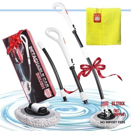 Auto Wash Brush, 15° Curved, 2 Pcs, Light Grey | Ergonomic 2-section White