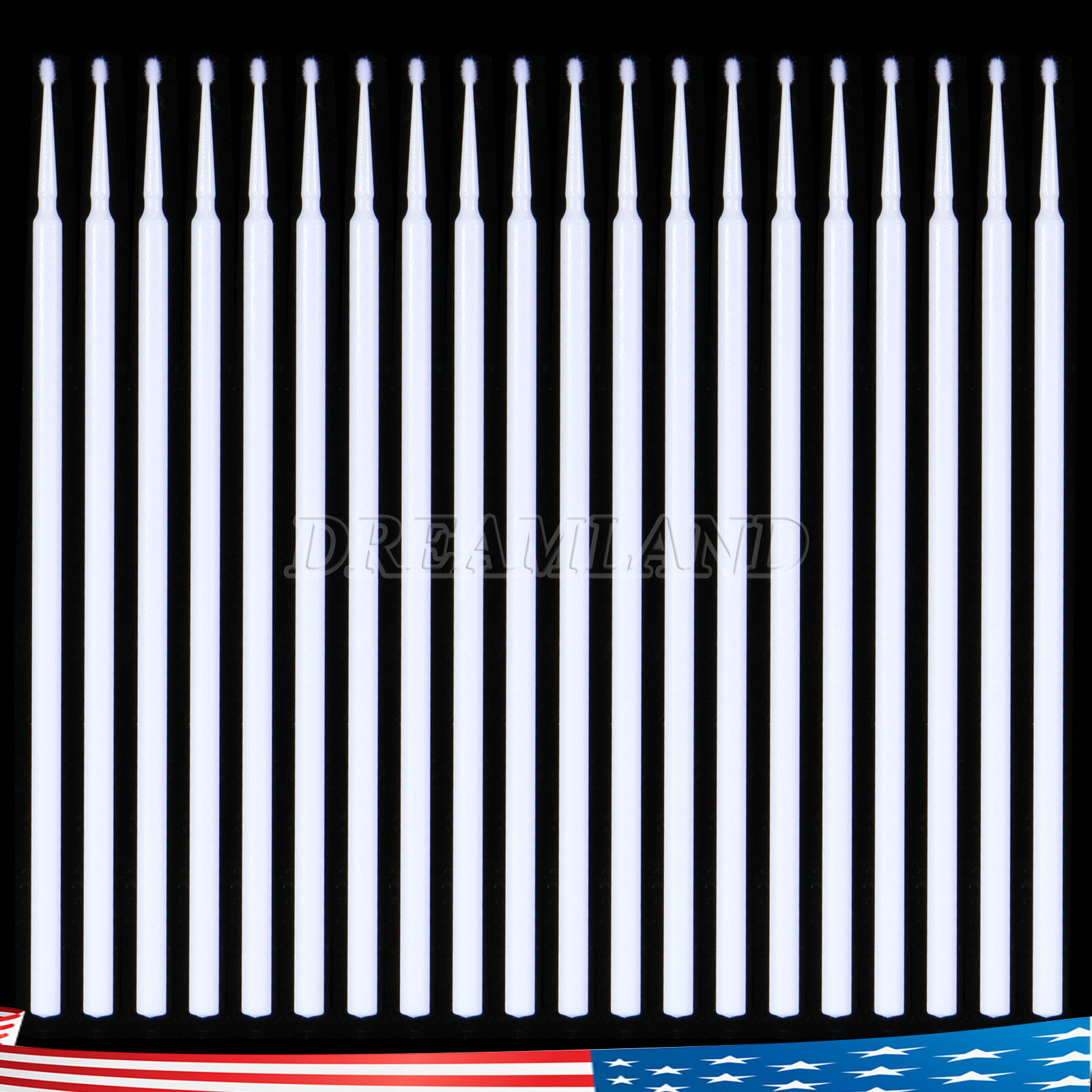 100×Dental Microbrush Disposable Bendable Applicators Tips Micro Brush Cleaning
