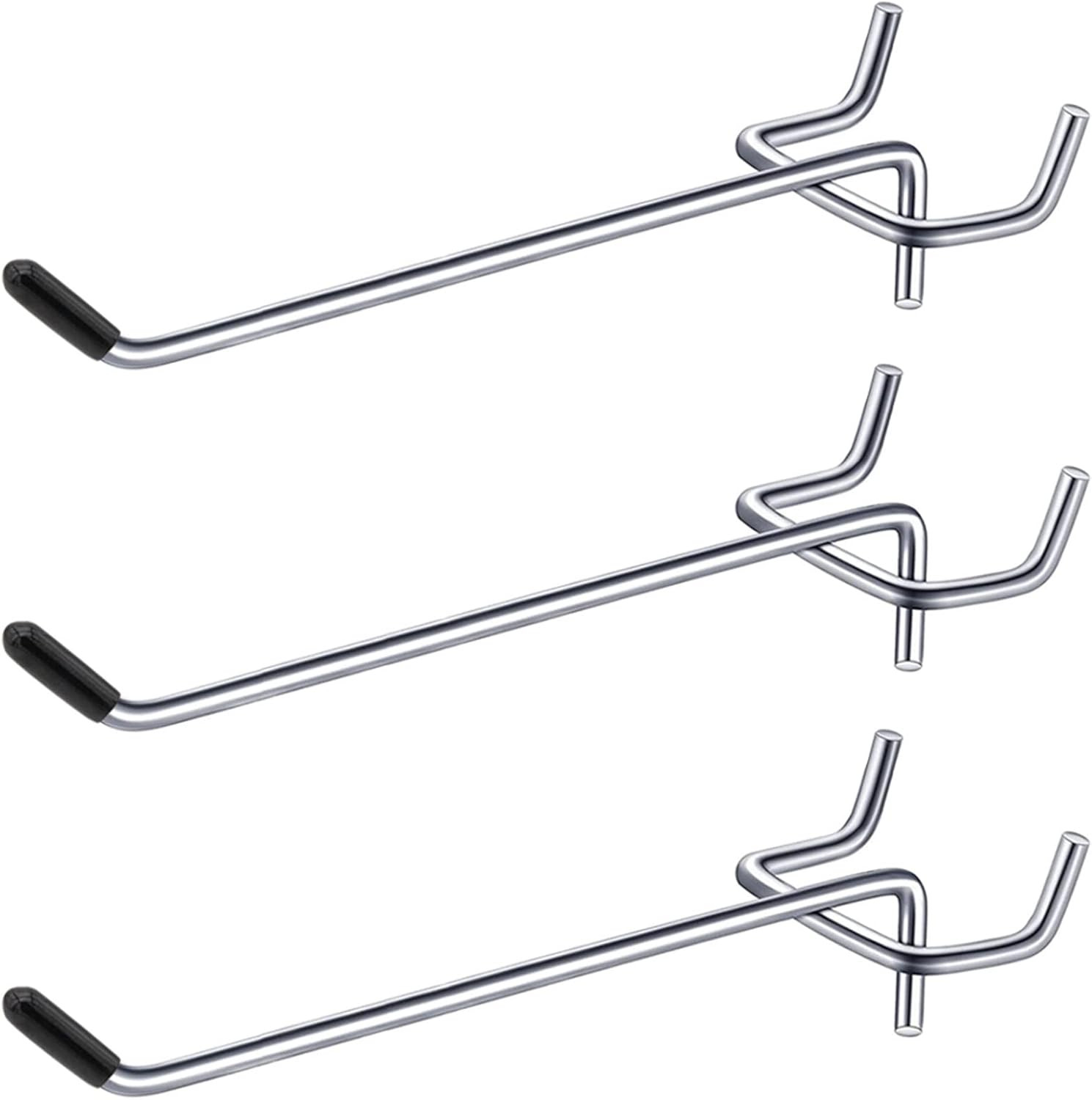 20 Pack Pegboard Hooks 6 Inch Sturdy Shelving Fit 1/4" Holes Peg Board for Tool