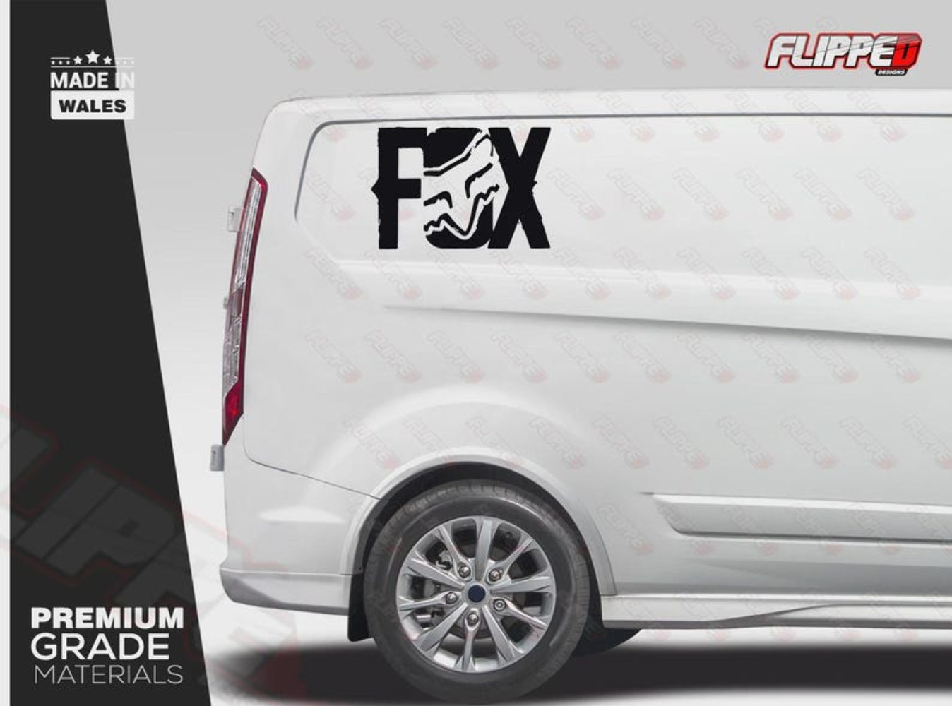 Large Fox MTB Motorcross Road Race Van Decals Die Cut Vinyl Decal