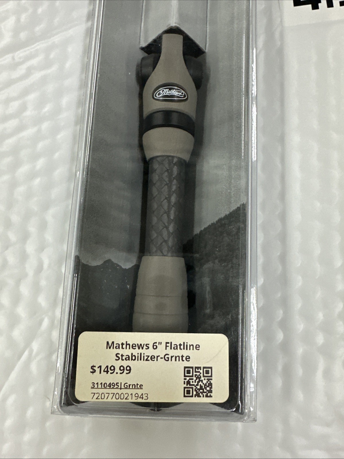 Mathews Flatline Bow Stabilizer- 6” Flat Line - Granite Finish - Item 4201