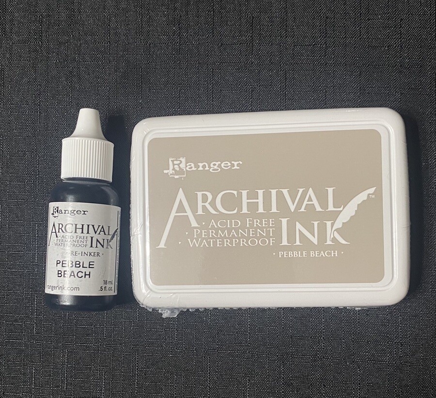 Ranger Archival PEBBLE BEACH Ink Pad & Reinker Permanent/Waterproof/Acid Free