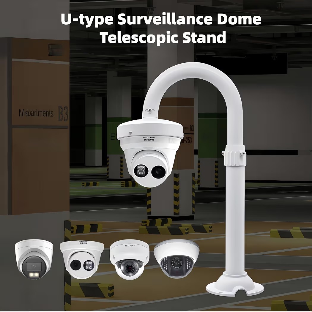 11.8"-23.6" U-Shapped Telescopic Adjustable Camera Mount Bracket Dome CCTV