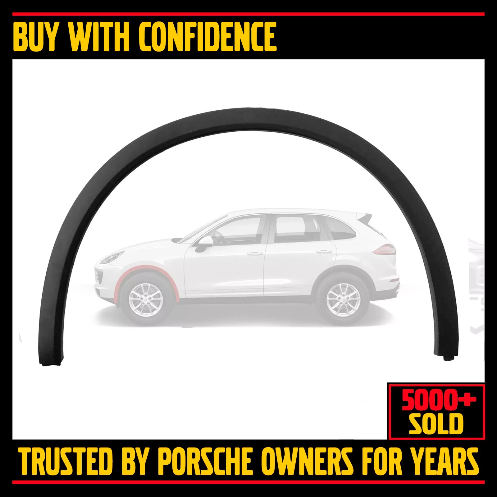 Front Left Wheel Arch Fender Molding Flare Trim Porsche Cayenne 2011-18
