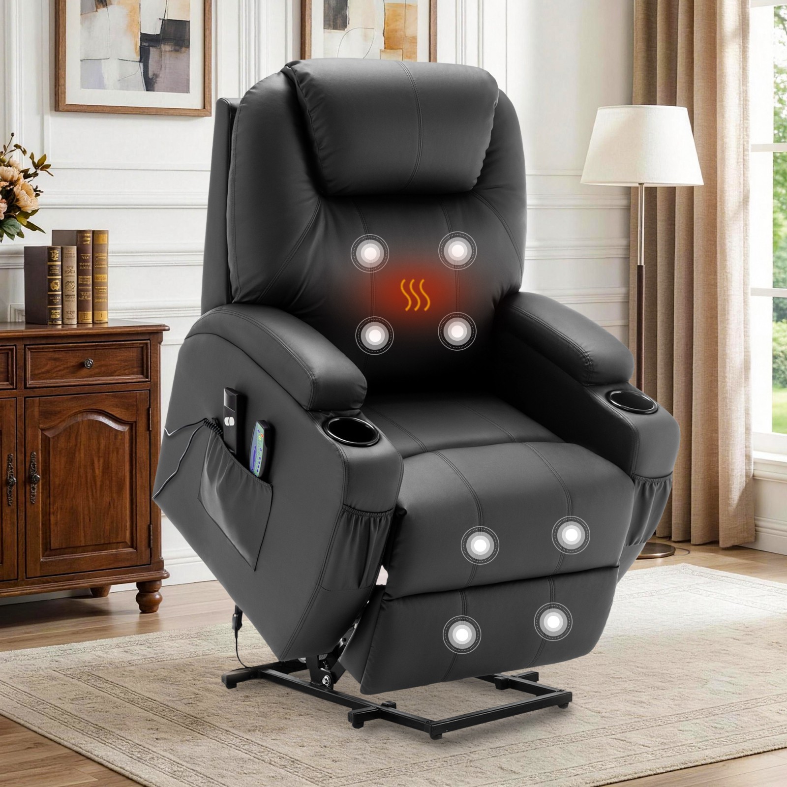 Korser Power Lift Recliner Chair for Elderly with Massage and Heat