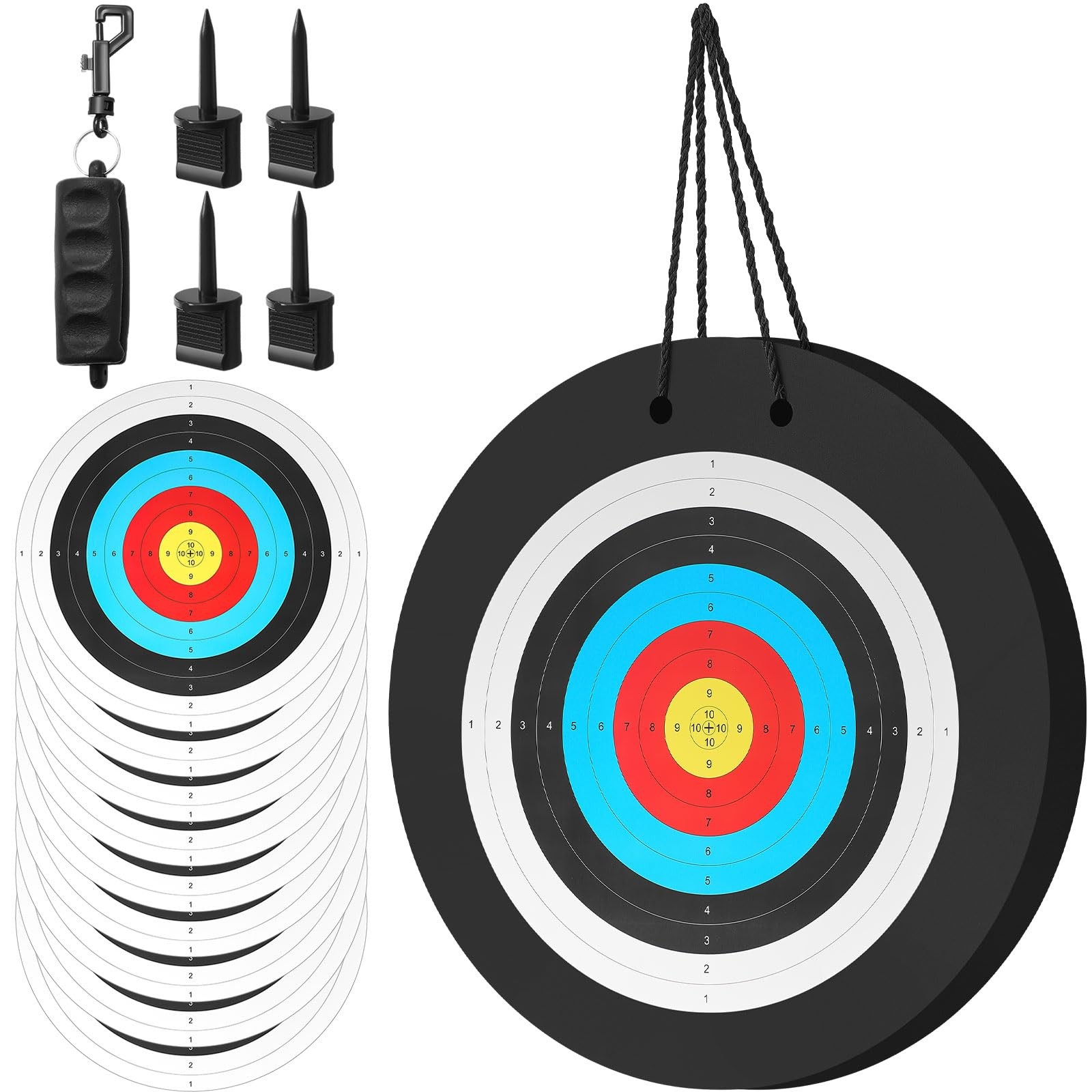 Gemscream 20" Foam Archery Target Block for Backyard, 20 Inch, black