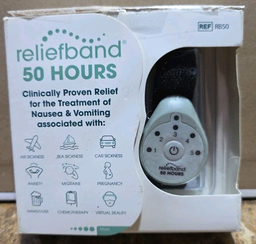 ReliefBand RB 50 Nausea Treatment Band - 60400007AW - New - Opened Outer Package