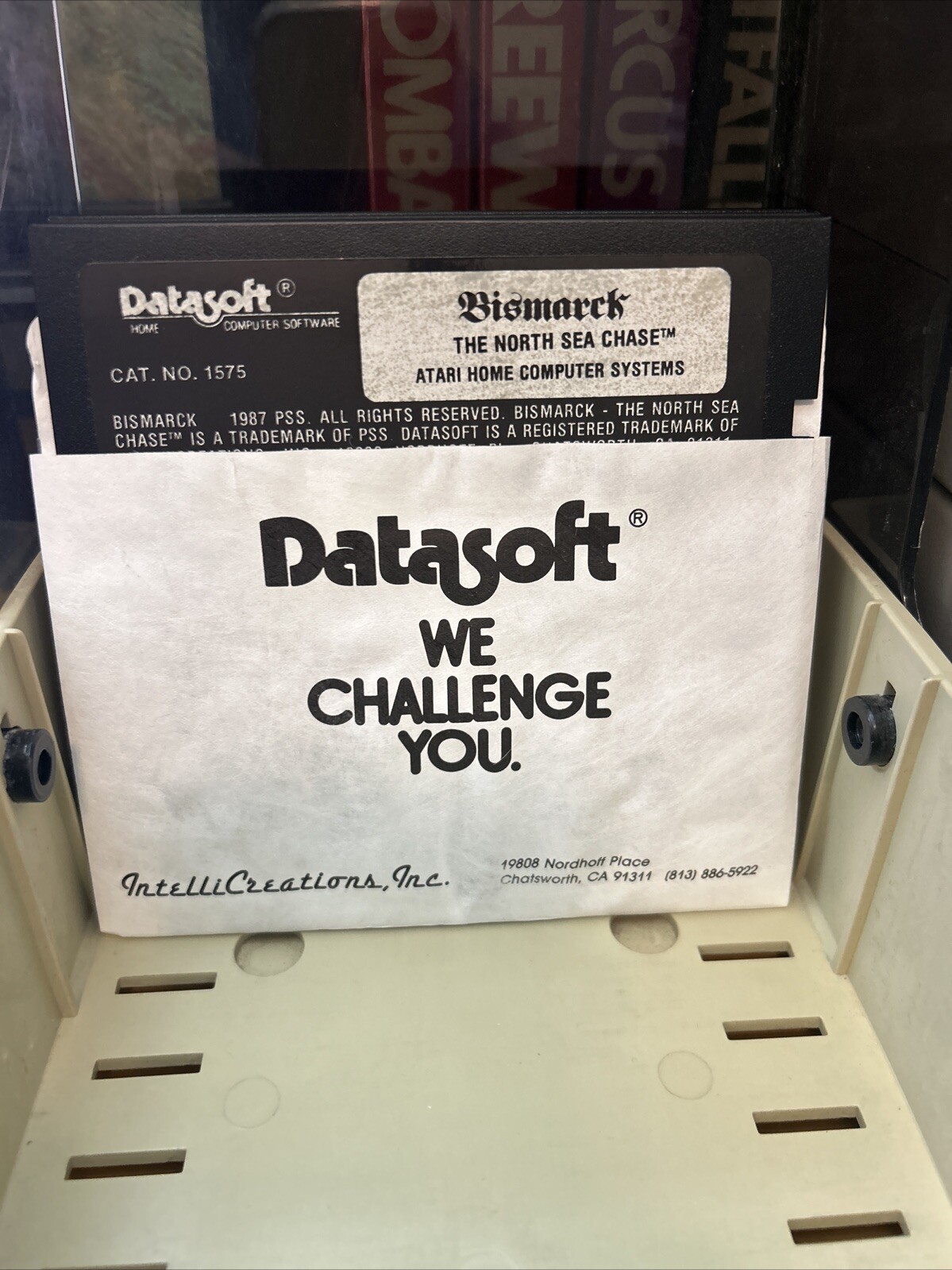 Datasoft Bismarck Game Atari XL/XE Computer 5.25” Floppy Disk Tested & Working