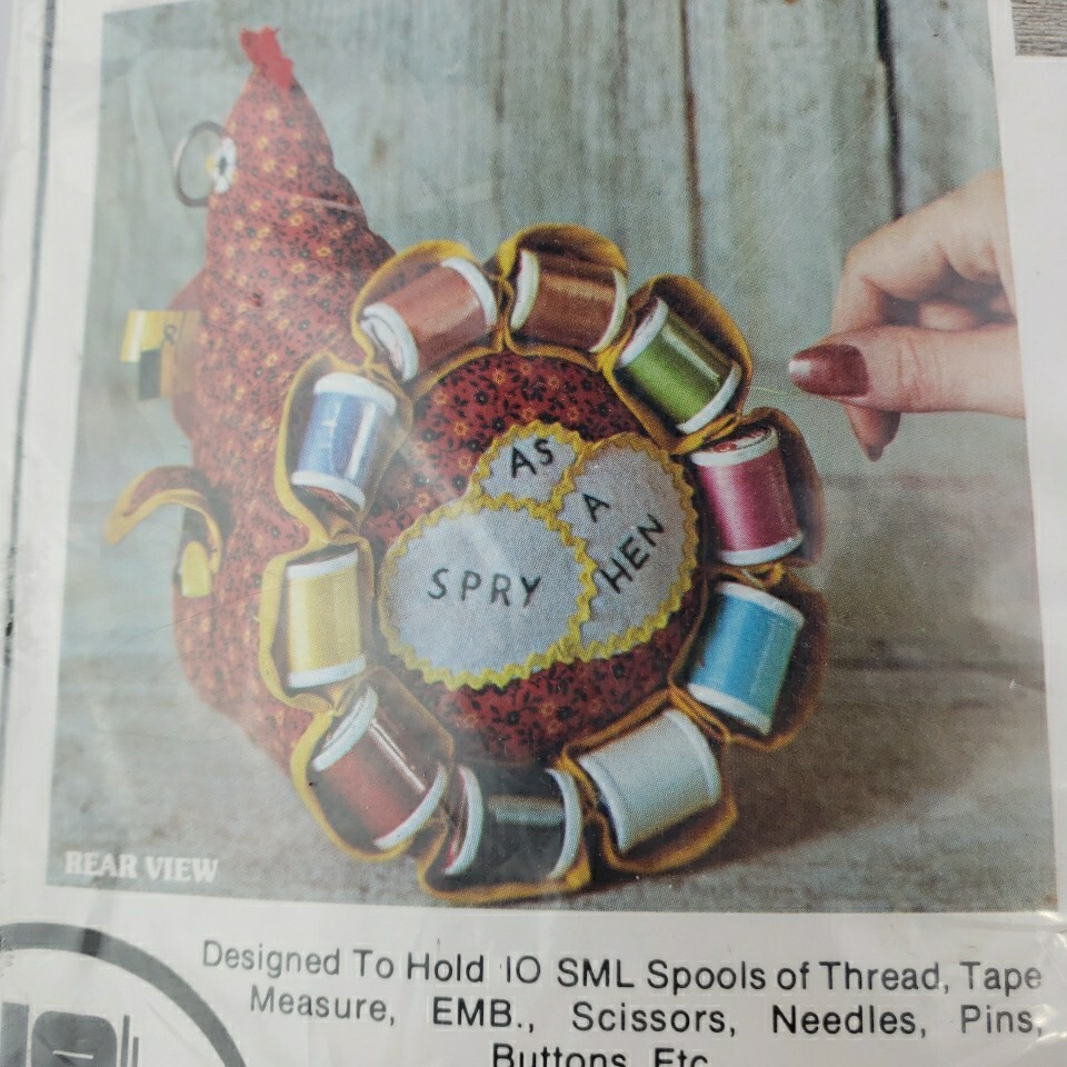 Tradition Today LOLO Bags - Spry As A Hen Pincushion Sewing Kit 1978 Vintage NIP