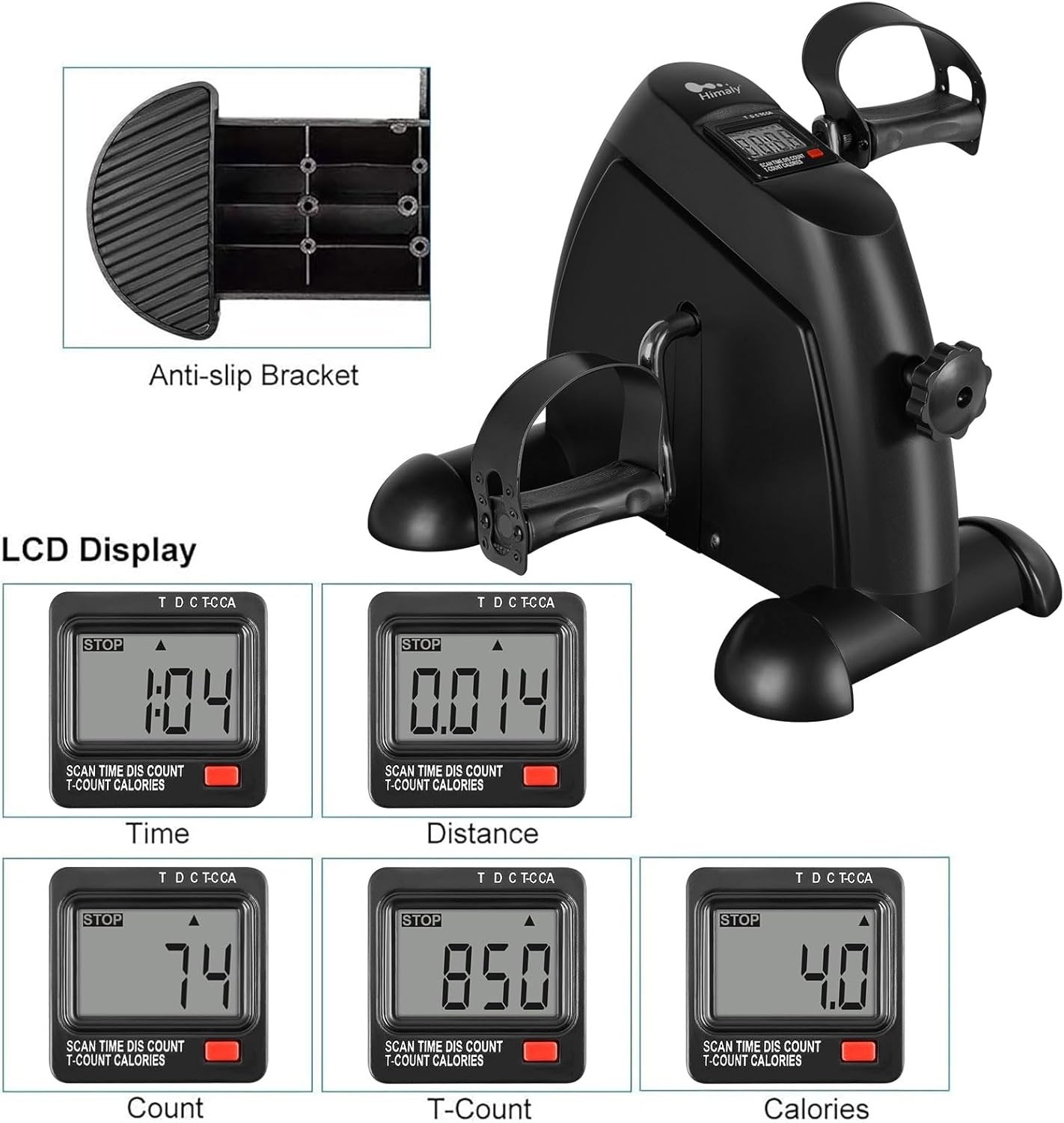 Digital LCD Mini Exercise Bike: Portable Arm & Leg Pedal Exerciser for Home Use