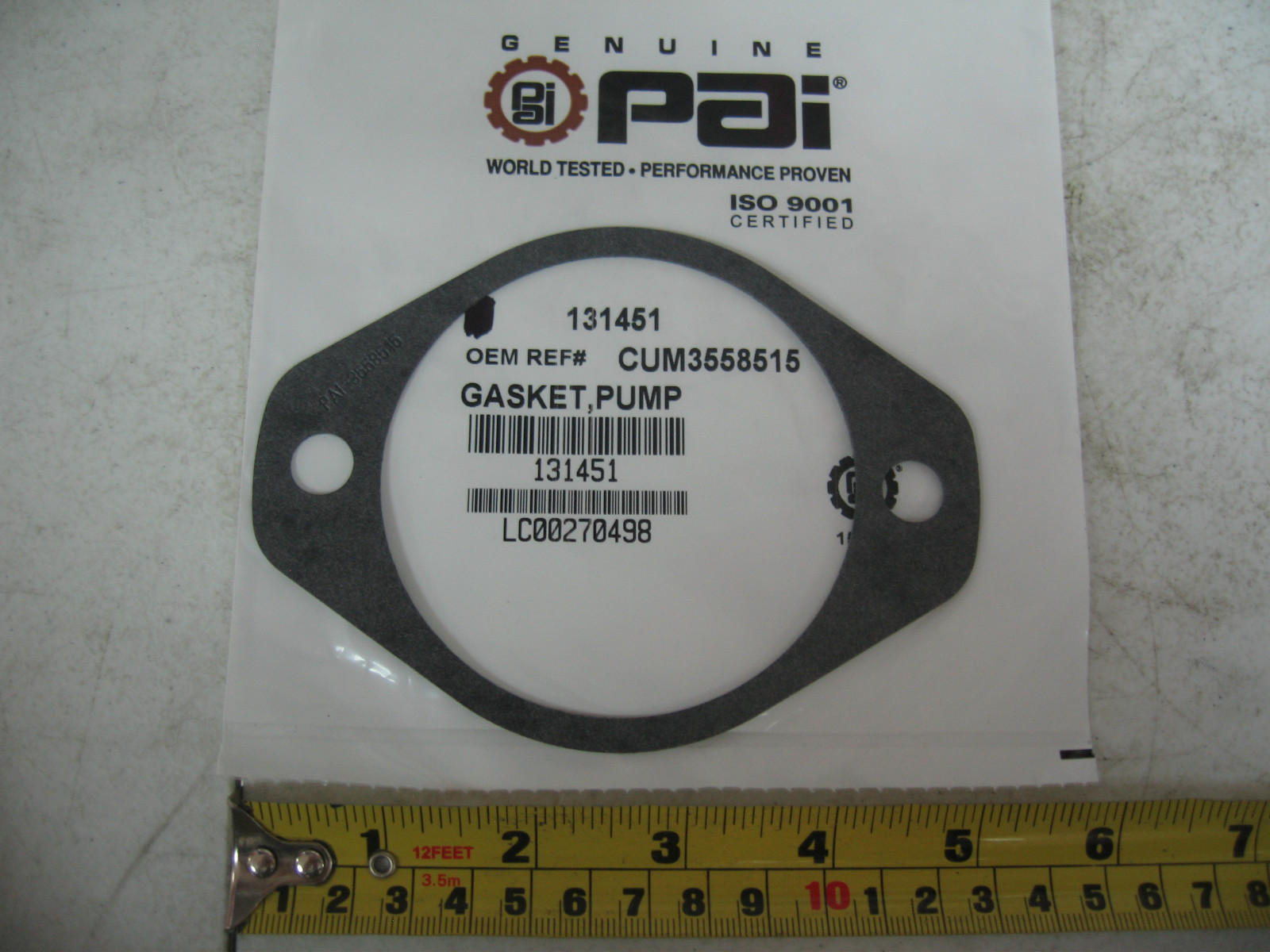 Power Steering Pump Cover Gasket for Cummins 855 N14 PAI # 131451 Ref. # 3558515