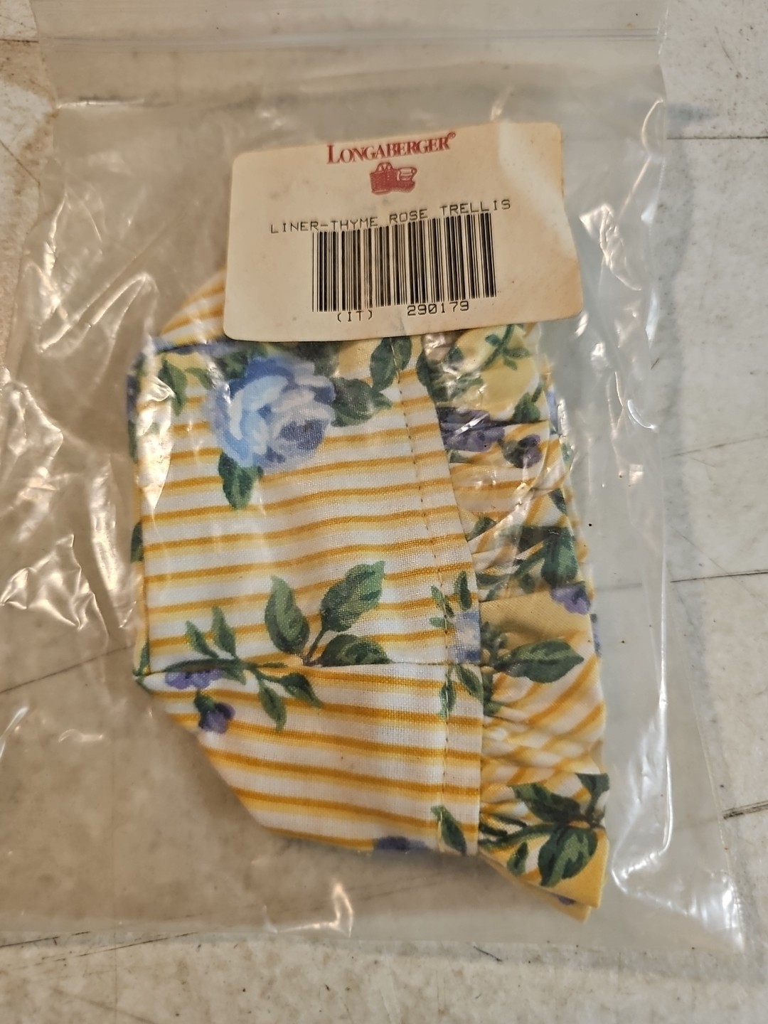 Longaberger Thyme Rose Trellis Liner Protector Only 290179