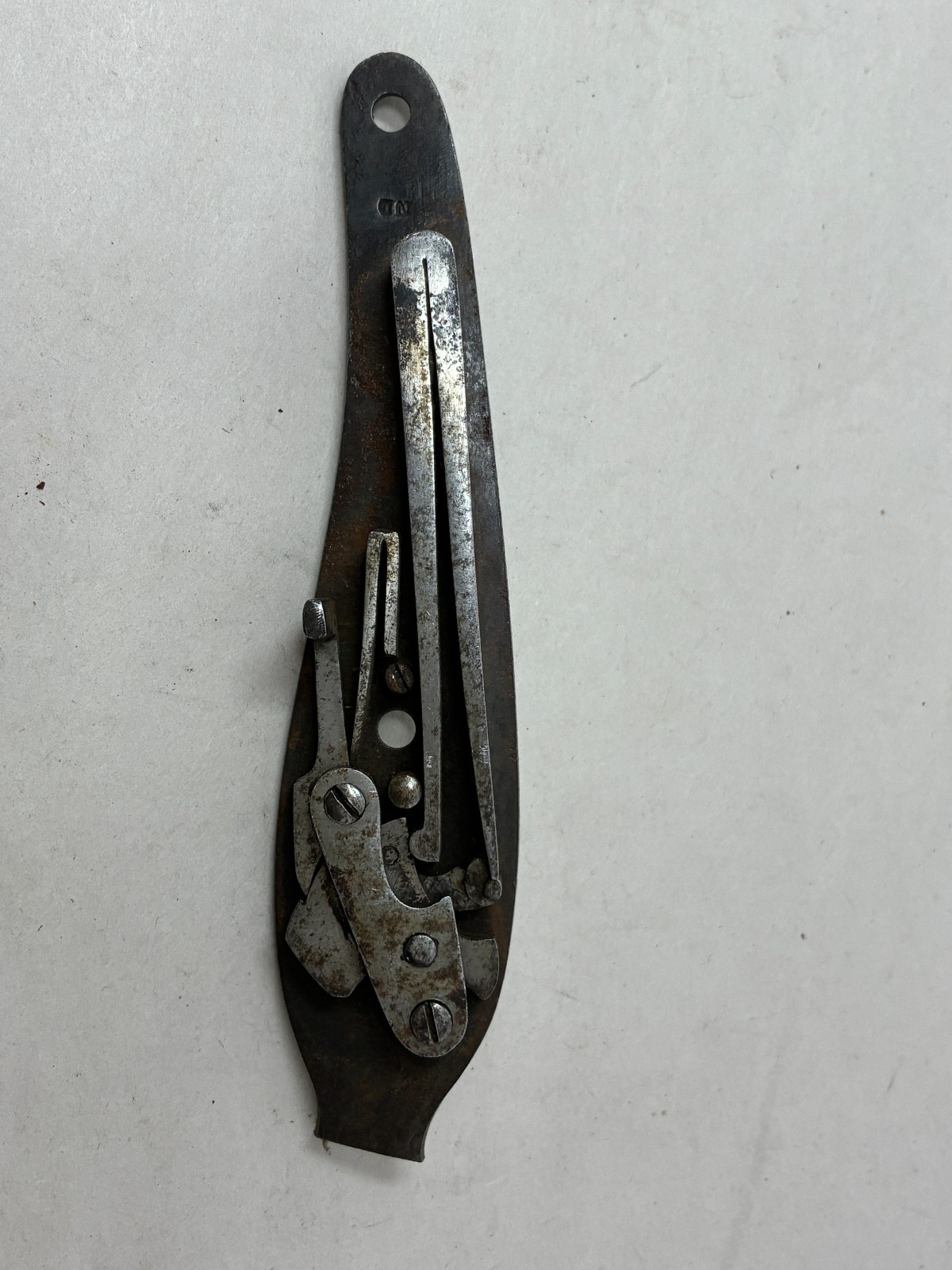 Antique Back Action Percussion lock Marked ND ~ Working!
