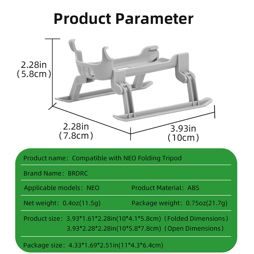 Folding Landing Gear Height Increasing Tripod Stand for DJI NEO