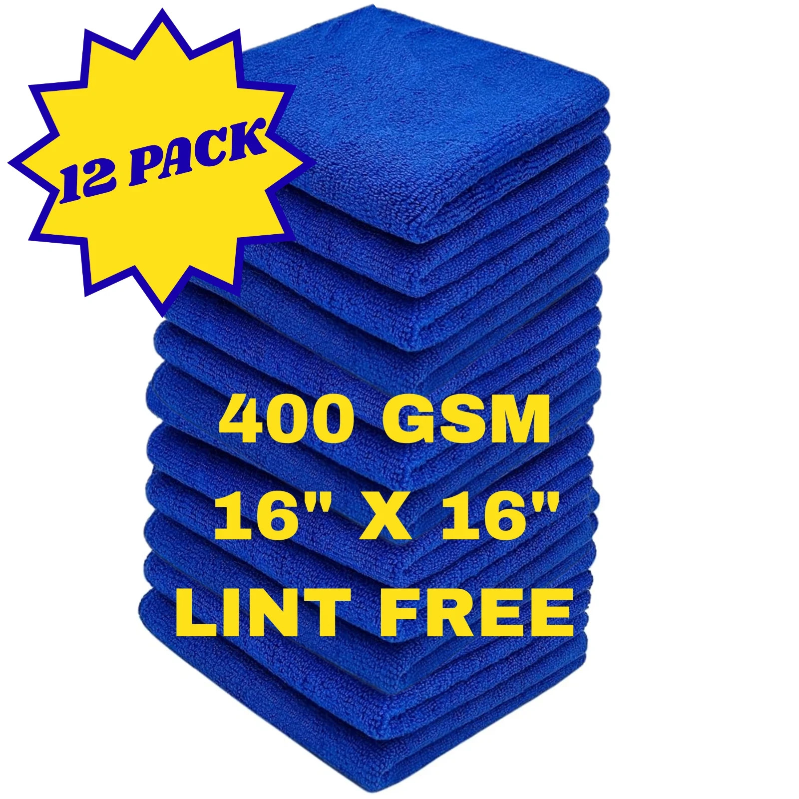 Microfiber Cleaning Towel Cloth no scratch Polish Dry Detailing Car Wash 12 Pack