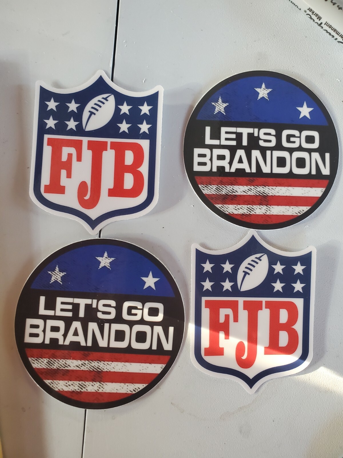 Let's Go Brandon STICKERS VARIETY 4 PACK LOT #FJB & LGB  hoax 2020 NASCAR 2 each