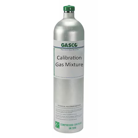 Gasco X02ni92cp586181 Calibration Gas, Nitrogen, Oxygen, 58 L, C-10 Connection,