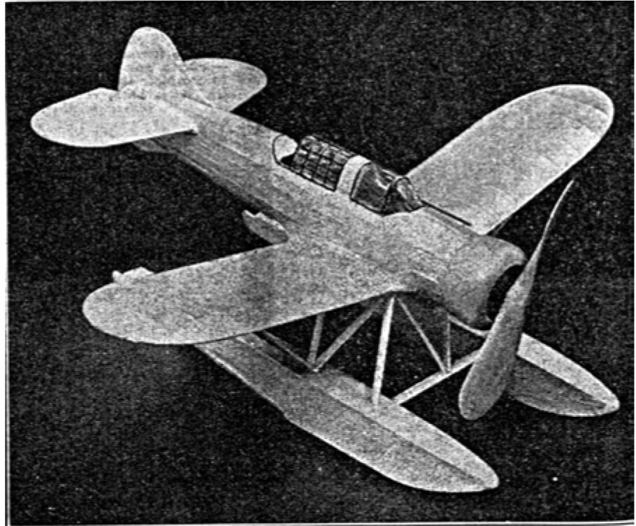 Model Airplane Plans (FF): M.A.C. Fighter 25" Scale Rubber-Powered